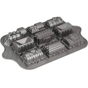 Nordic Ware Charming, Cast Aluminum Train Cake Pan 9 train compartments